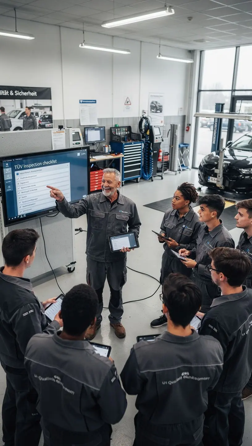 Übersichtliche Checkliste mit typischen TÜV-Mängeln, um Autofahrer auf Inspektion vorzubereiten.